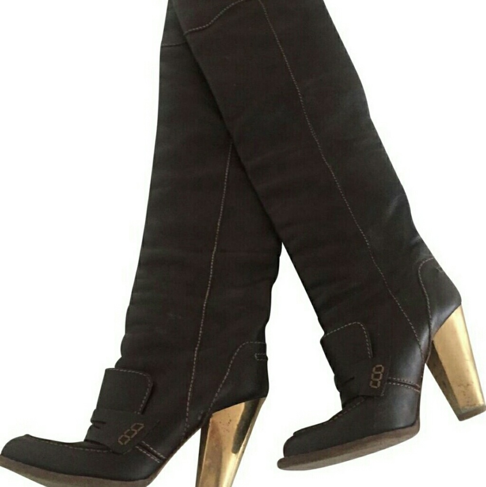 dolce&gabanna high-knee boots, sz 37.5